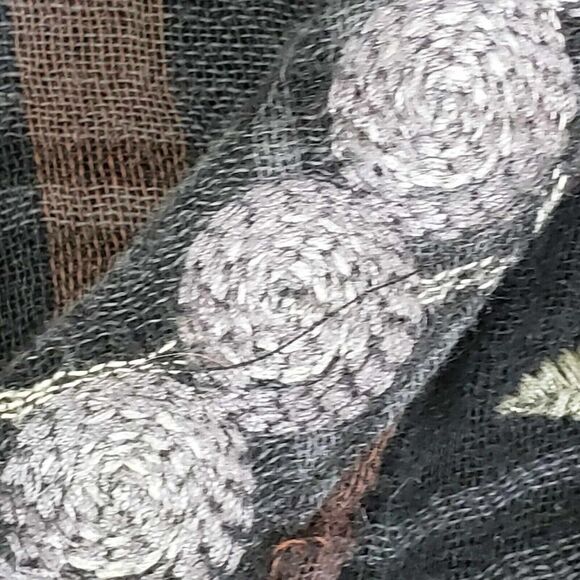 Johnny Was Workshop Button Down Shirt Plaid Embroidered Size Small S Floral - Picture 5 of 13